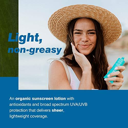 Coola COOLA Organic Face Sunscreen SPF 50 Sunblock Lotion, Dermatologist Tested Skin Care for Daily Protection, Vegan and Gluten Free, White Tea, 1.7 Fl Oz