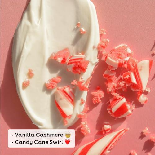 eos eos Holiday Skin Care Set- Vanilla Cashmere Travel Hand Cream & Candy Cane Swirl Lip Balm, Stocking Stuffers, 1 fl oz Hand Cream + 0.14 oz Lip Balm, 2-Pack