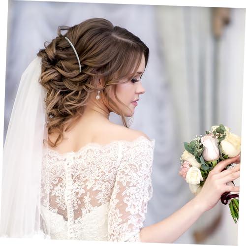 Beatifufu Beatifufu 6 Pcs Straight Hair Comb Hair Accesories French Twist Hair Comb Hairpiece Ongles Bridal Veil Comb Silver Hair Comb for Women Hair Barrettes for Gold Pearl Side Comb Alloy