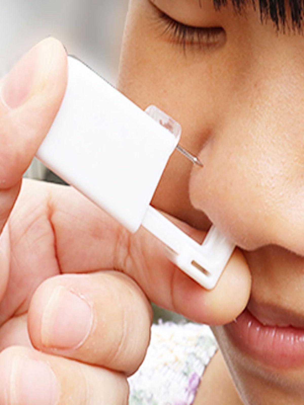 SLVIEKAE Nose Piercing Kit, Nose Pierce Kit Nose Piercing Gun Self Nose Piercing Gun Kit Nose Piercing Gun Kit Tool (Gold)