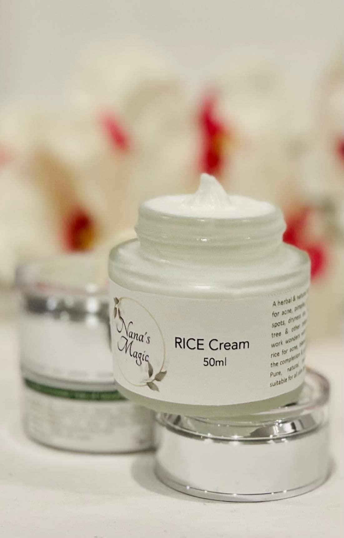Nana's Magic Nana's Magic Rice Cream (30 ml) - Rice Moisturizer for Face & Body, Targets Dryness for Smooth & Glowing Skin - Hydrating & Polishing Face Cream with Rice Extract & Rice Bran Oil (1 Pack)