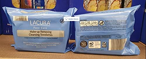 Lacura Lacura Face Care Make-Up Removing Cleansing Towelettes 7.4 x7.2in 18.8 x 18.3cm 25ct (Two Bags)