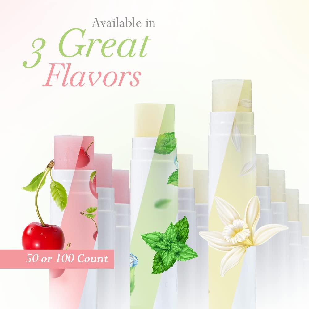 Belladonna Lip Balm Bulk Unlabeled - Made in USA Bulk Chapstick - Natural Ingredients Vitamin E Shea Butter - Custom Chapstick Bulk For Party & Wedding Favors (100 Count, Peppermint)