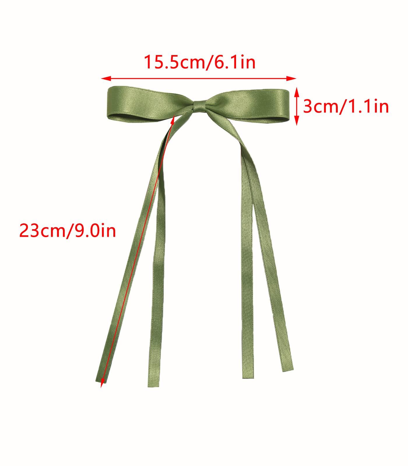 LFOUVRE LFOUVRE 6pcs Ribbon Hair Bows for Women and 1pc Navy Bow Hair Clip