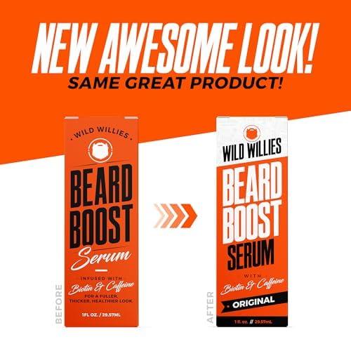 Wild Willies Wild Willies Beard Care Kit, Biotin Fortified Shampoo and Conditioner with Caffeine, Two 4-Oz Bottles, Promotes Healthy Beard Growth