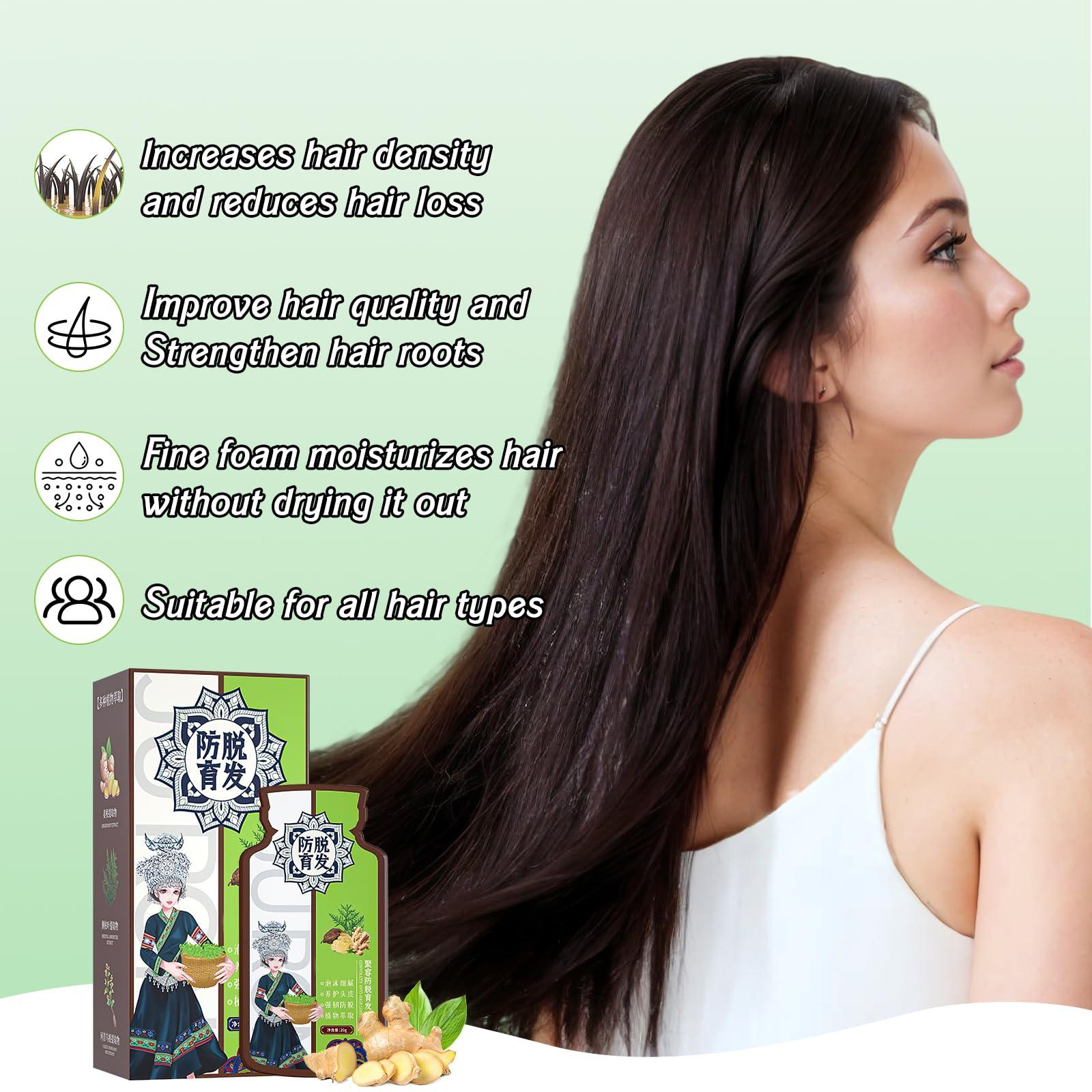 YOUSHEME Ginger Plant Extract Anti-Hair Loss Shampoo, for Women Men Hair Strengthening & Nourishing (2box*20pcs)