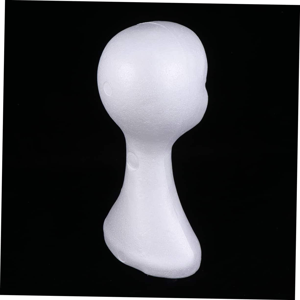 NULYLU NULYLU Art Mannequin White Headset Stand Foam Mannequin Wig Head Mannequins Foam Manikin Head Model Male Mannequin Head Display Mannequin Wig Head Stand Headphone Stand Holder White Wig