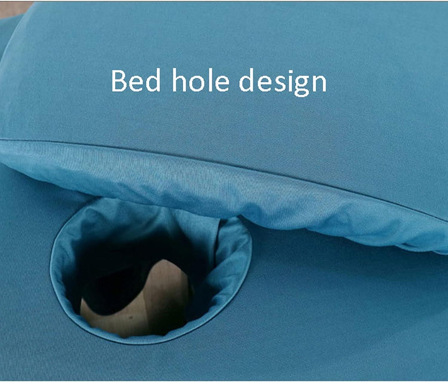 GSHAOBE GSHAOBE Massage Table Skirt Bed Cover with Hole, Beauty Bed Cover Set of Four Cotton Simple European Skin Management Treatment Bed Cover for Massage Parlor