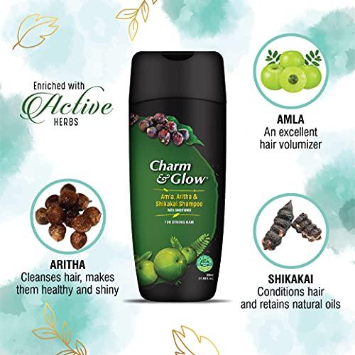 CHARM & GLOW CHARM & GLOW Amla, Aritha And Shikakai Shampoo (700Ml)