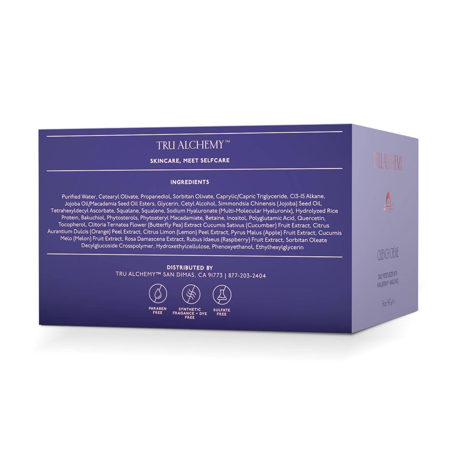 Tru Alchemy Tru Alchemy Glow Serum + Quench Crme | Resurfacing Radiance Facial Serum with Bakuchiol, Glycolic & Lactic Acid + Skin-Renewing Total Immersion Face Cream | 1 fl oz30ml // 1.7 fl oz/48 g