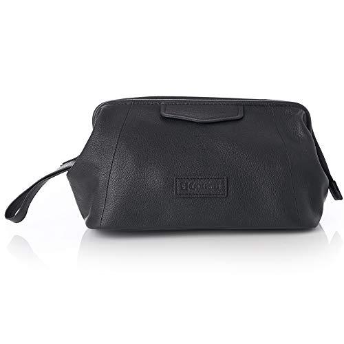 Alpine Swiss Alpine Swiss Lauter Toiletry Bag Genuine Leather Shaving Kit Dopp Kit Travel Case