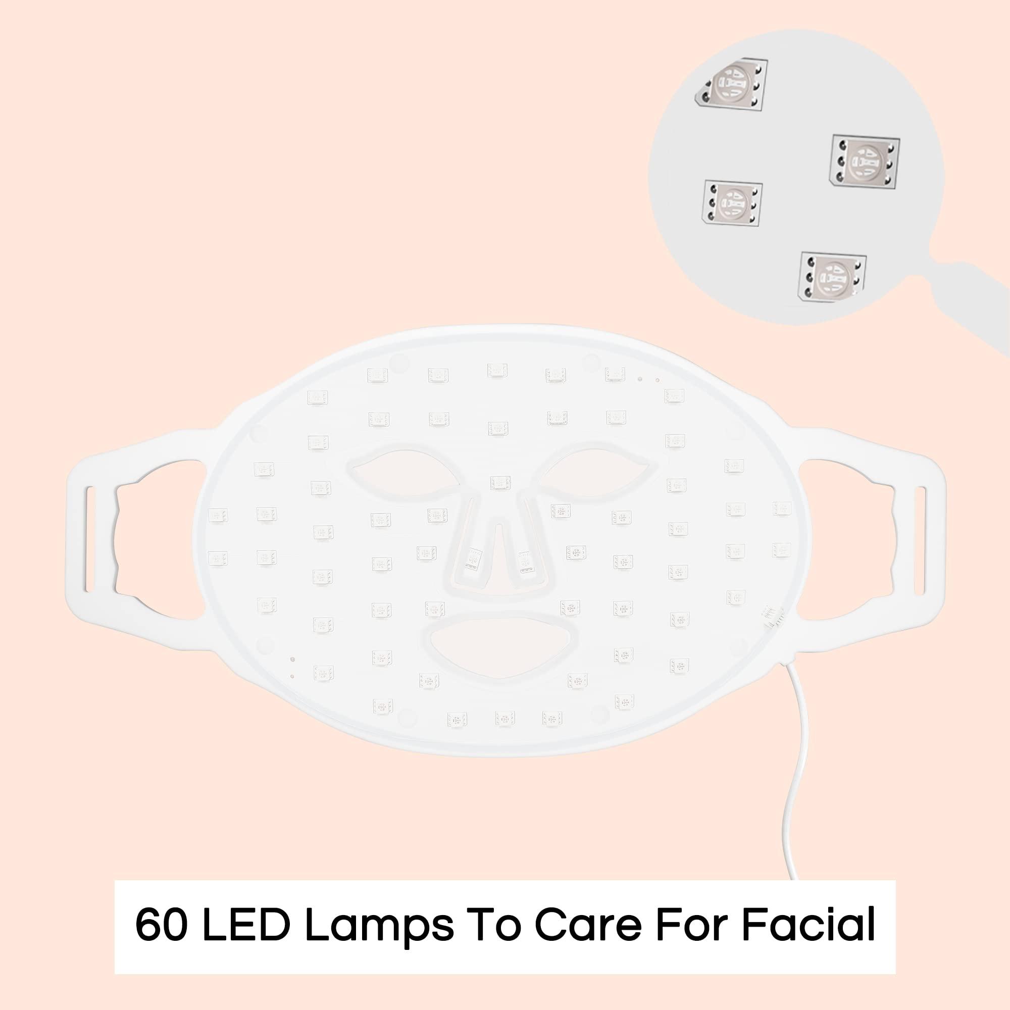 Dr. bioled Dr.bioled Led Face Mask Light Therapy, 7 Colors Led Blue and Red Light Therapy for Face, Rechargeable & Bendable Silicone Led Photon Facial Skin Care Mask