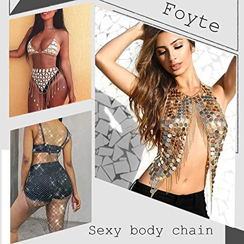 Fairyu Fairyu Belly Dance Hip Tassel Skirt Scarf Boho Tassel Sequin Belt Dance Performance for Women and Girls (Black)