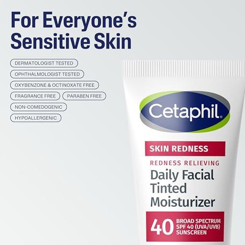 Cetaphil CETAPHIL Redness Relieving Daily Facial Moisturizer SPF 20, 1.7 fl oz, Broad spectrum Sunscreen, Neutral Tint, For Redness-Prone Skin