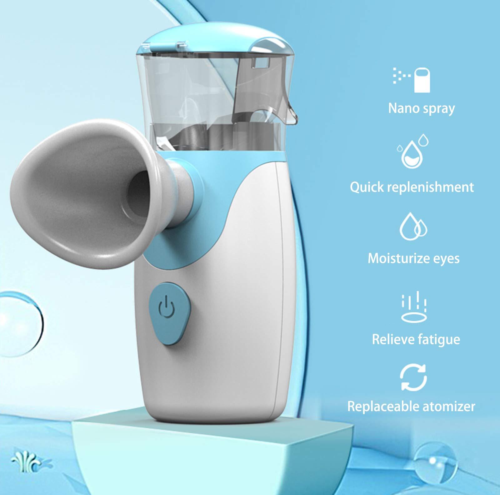 Zony Zony Nano Spray Facial Mister USB Rechargeable, Handheld 24ml Face Steamer for Facial, Used for Moisturizing, Skin Care, Deep Cleansing Makeup, Eyelash Extension,Pink