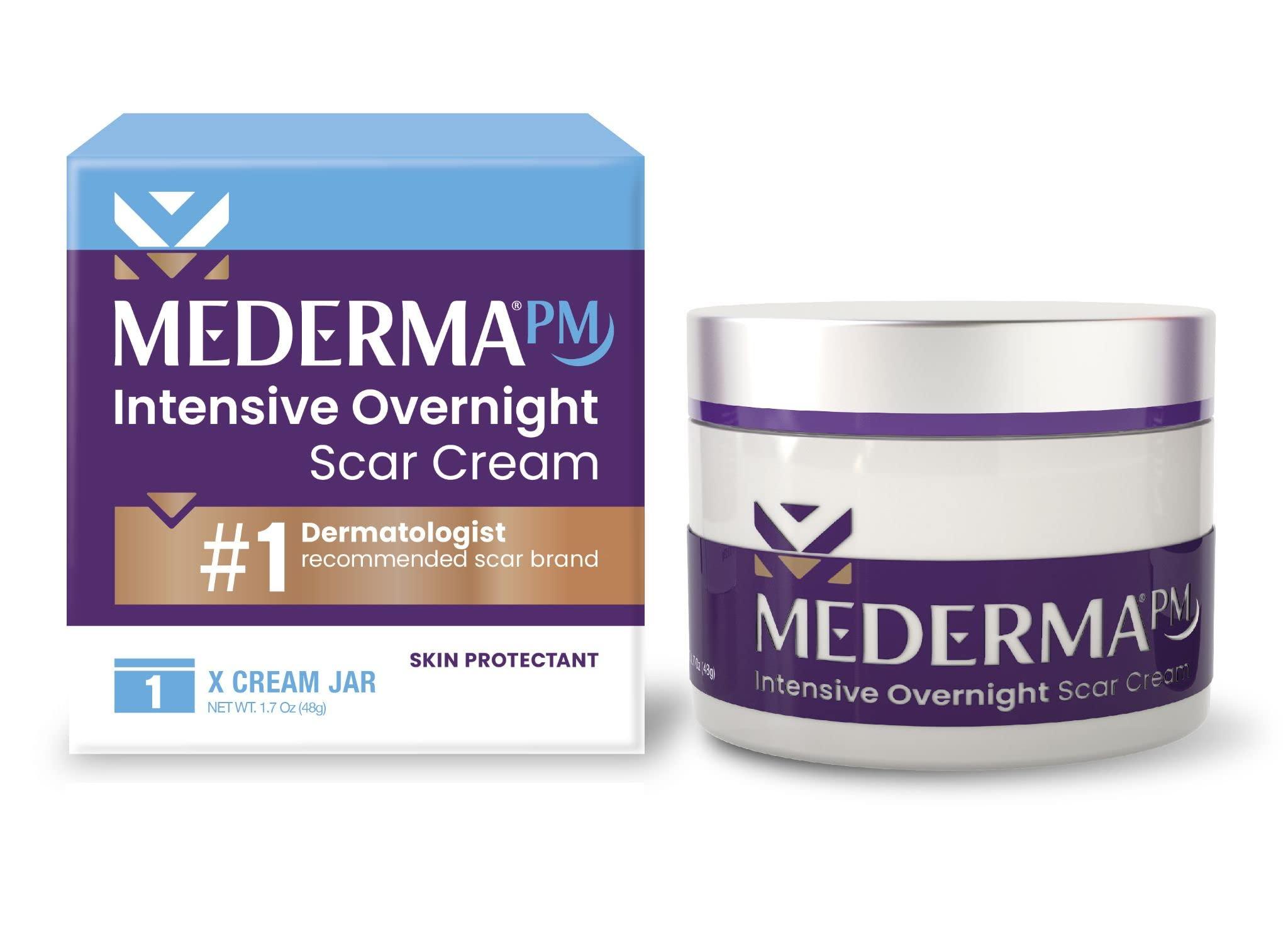 Mederma Mederma Stretch Marks Therapy, Helps Prevent and Treat Stretch Marks, Safe to Use When Pregnant & PM Intensive Overnight Scar Cream, Works with Skin\'s Nighttime Regenerative Activity