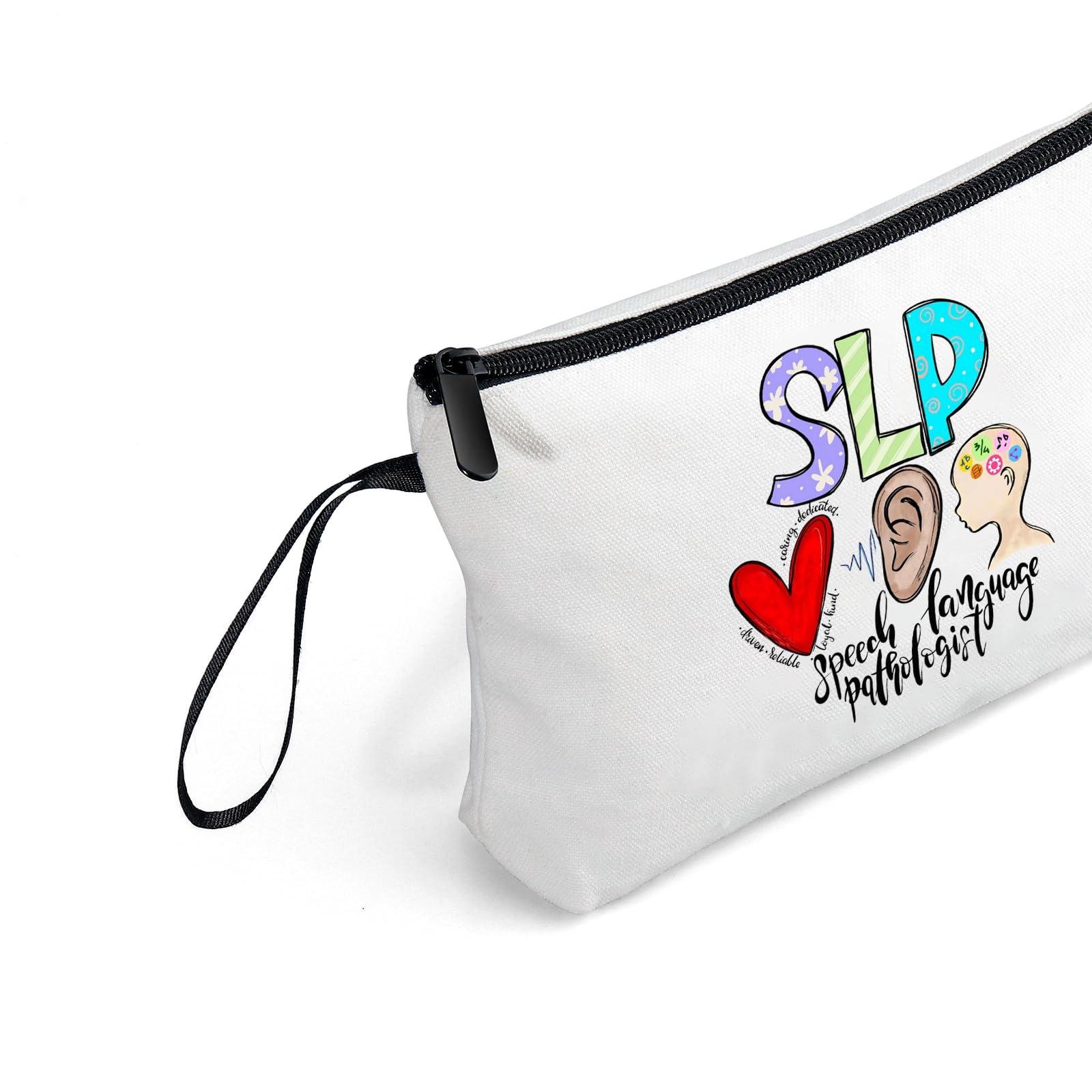 KONSOM KONSOM Speech Therapist Gift,Slp Gifts,Speech Pathologist Gifts,Therapist Gifts,Appreciation Gifts for Women,Speech Language Pathologist Gifts,Therapist Makeup Bag,Gift for Friend,Christmas Gifts