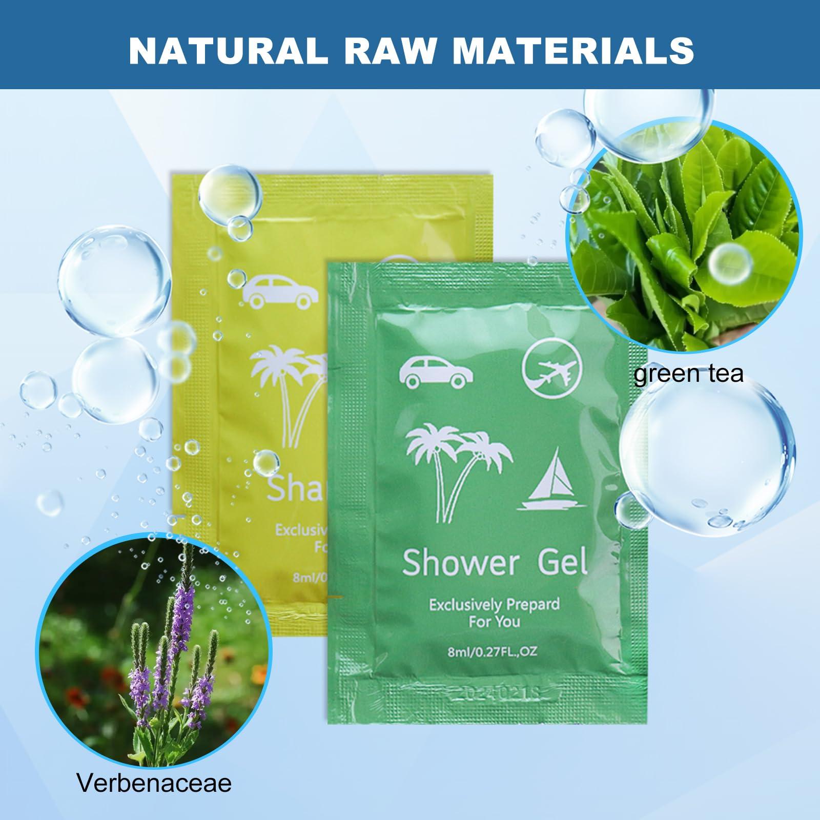 fafortune Bulk Hygiene Kits for Homeless ,Travel Size Body Wash and Shampoo Bulk 0.28fl Oz,Travel Size Shower Gel SetShampoo Bulk Travel Size ,Hotel Supplies for Guests (0.28fl Oz(Pack of 500), 500, Count)