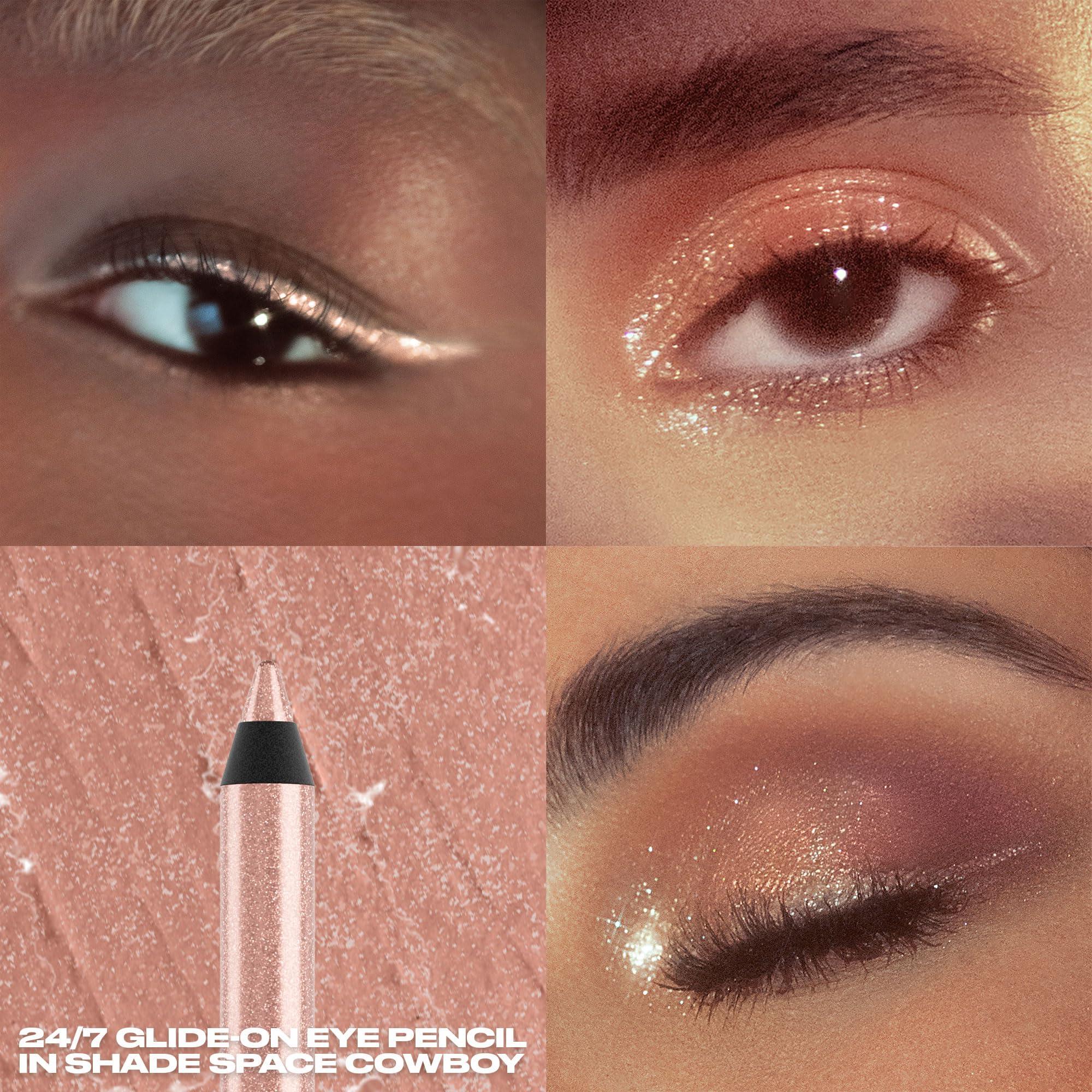 URBAN DECAY Urban Decay 24/7 Glide-On Waterproof Eyeliner Pencil (Space Cowboy - Light Peach Shimmer + Silver Glitter), Smudge-Proof, Transfer-proof, Long-lasting Glitter Eye Liner, Cruelty-free - 0.04 oz