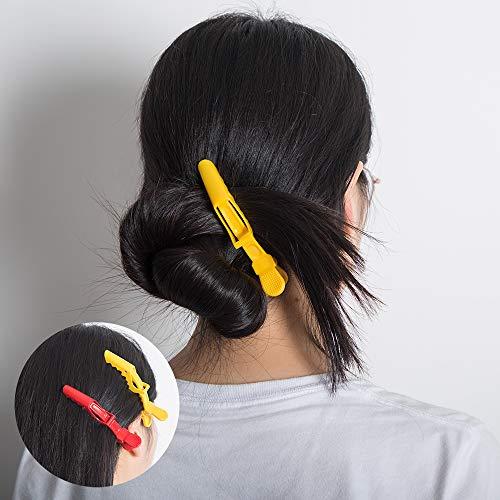 DanziX 15 Pack Plastic Alligator Hair Clips for Women and Girls,DanziX Professional Sectioning Clips with Wide Teeth Non Slip Grip and 3 Pack Black Tail Combs for Separating Hair Salon Care Styling Tools