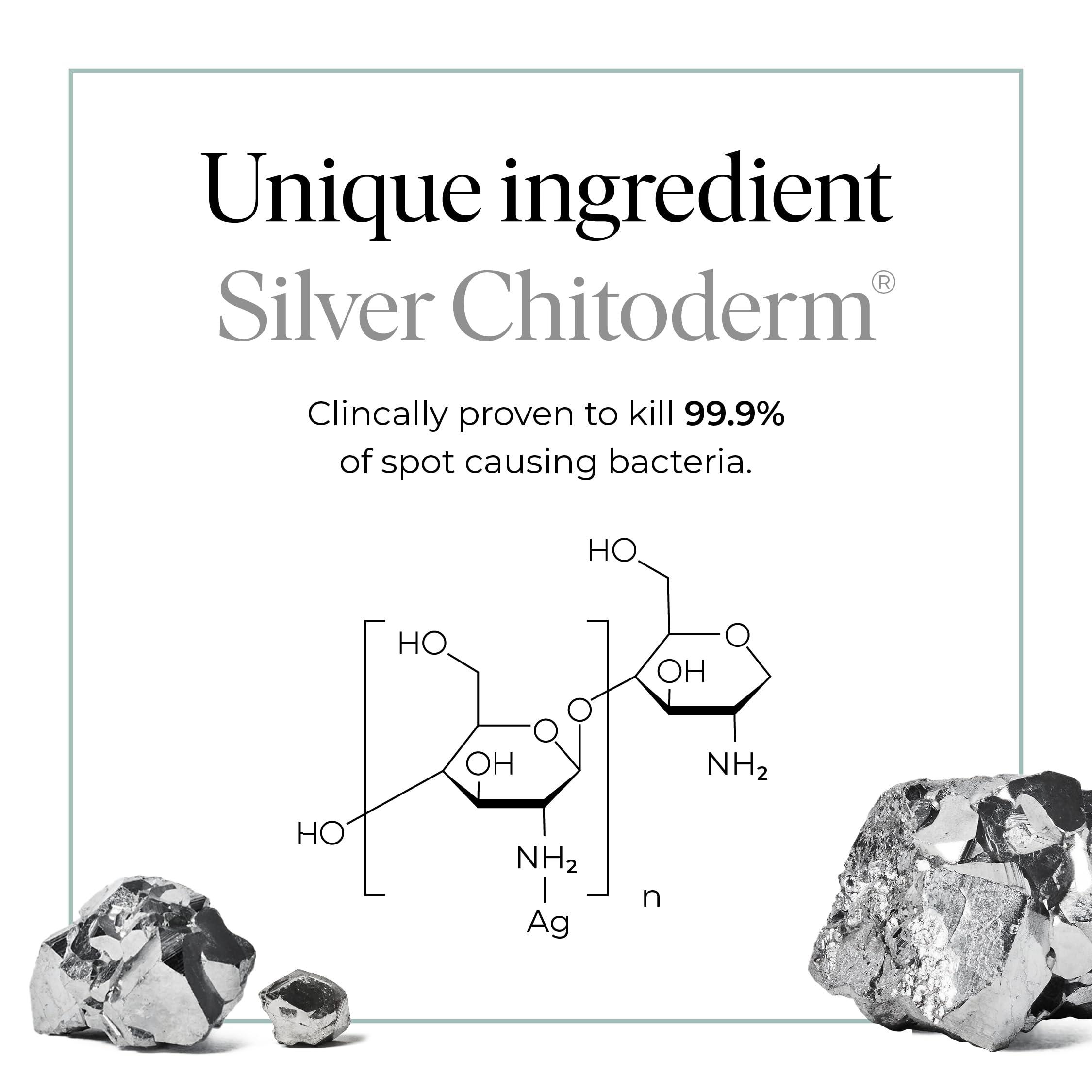 47 Skin 47 Skin Hydrating Face Serum for Clearing Acne & Scars, Anti-Blemish & Scar Repair Serum Skincare Treatment with Silver Chitoderm - Smooth Skin Moisturiser Facecare Serum for All Skin Types (1.01 oz)