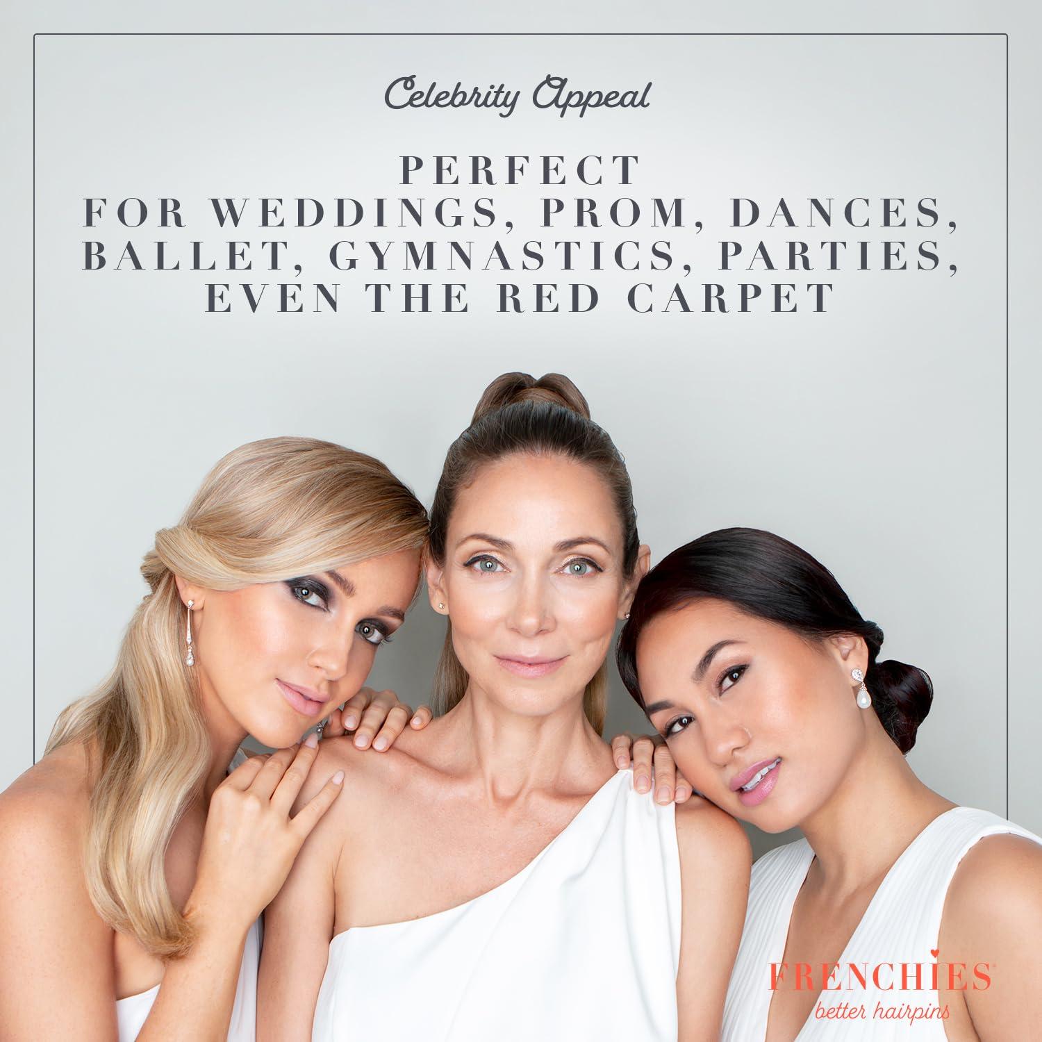 Frenchies Frenchies French Twist Hair Pin, Ultra Flocked Extra Soft French Hair Pins for Women, Wedding, Updo Extensions, or Wig, 100 Count, Blond, Small (2 inch)