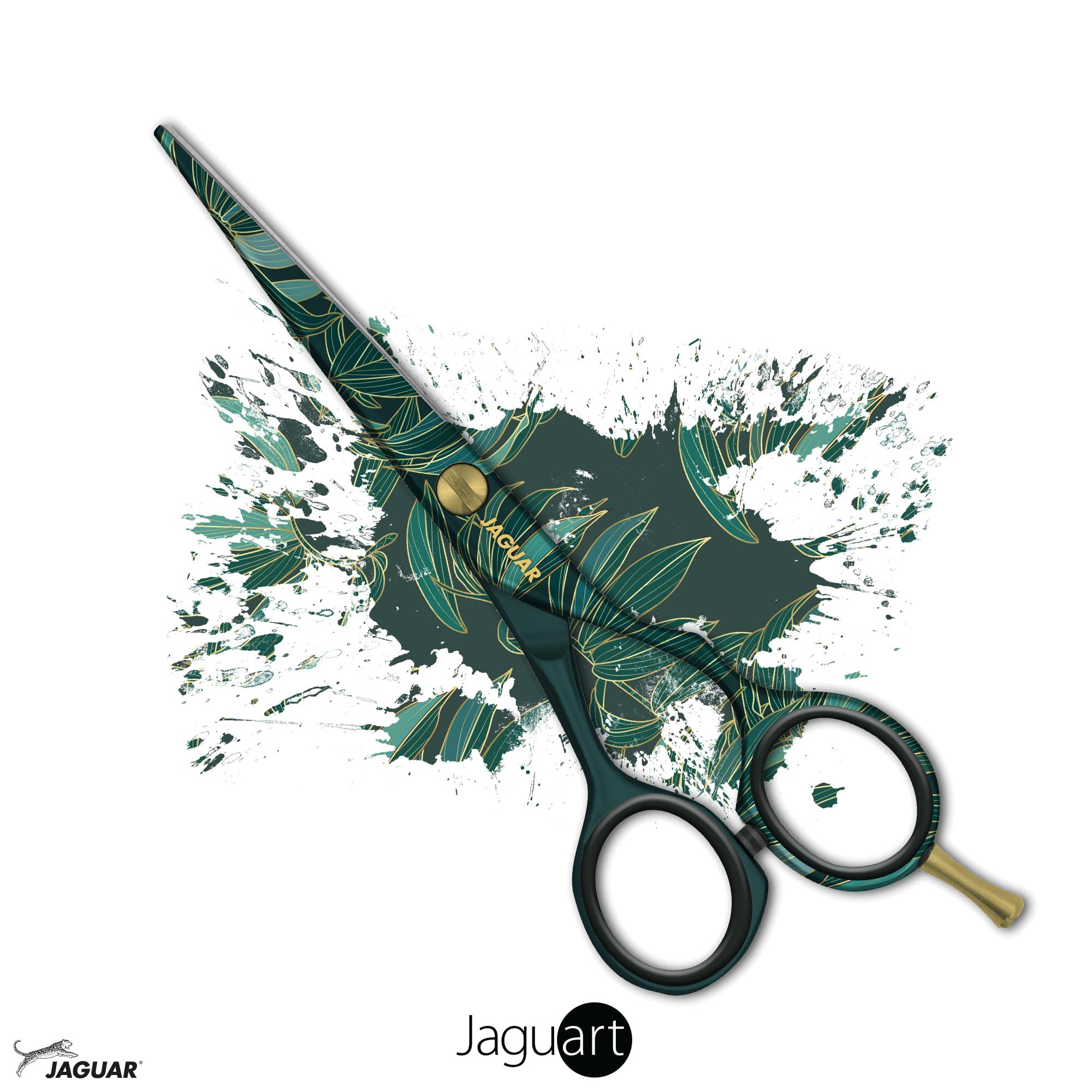 JAGUAR Jaguar Exotic Island Jungle Green Hairdressing Scissors, Right Handed Offset Handle, 5.5 Inch