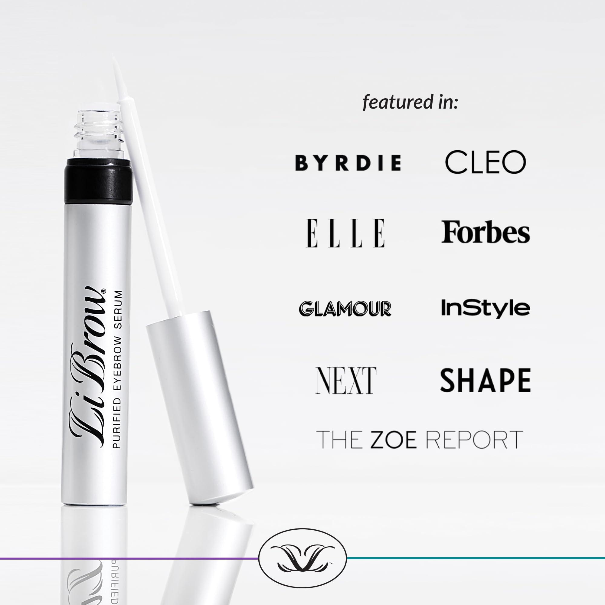 LiBrow LiBrow Purified Eyebrow Physician-Formulated Serum for Fuller & Thicker Looking Eyebrows | Natural Eyebrow Enhancer Safe for Sensitive Skin | 90-Day Supply (3ml)