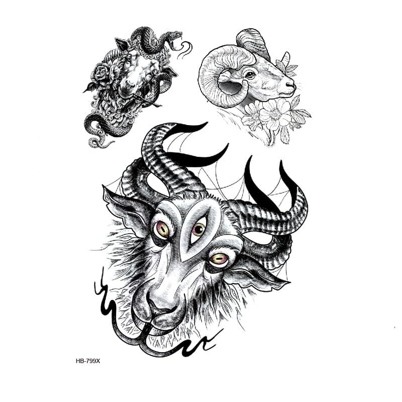 TTHUONG THATHU Minotaur Minotaulos Waterproof Temporary Tattoo Sticker The Flash Tatoo Tatouage Temporaire Henna Tattoos Tattoo Men