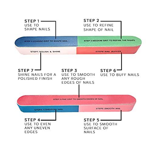 DreamCut DreamCut 7-Way Nail File and Buffer Block - Professional Manicure Tools