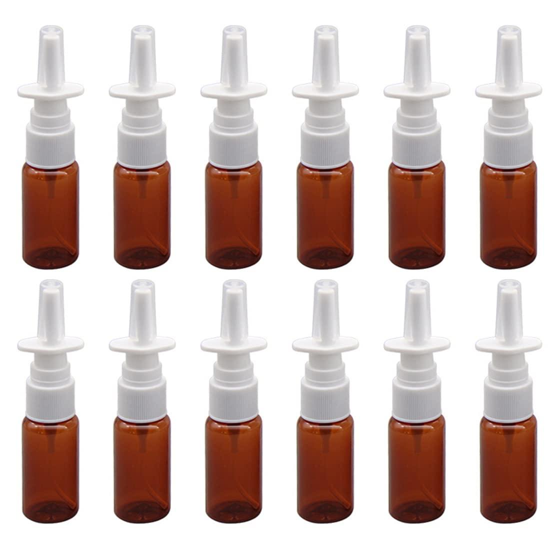 vipolish 12 PCS Empty Amber Plastic Spray Bottles Pump Cleanser Container Dispenser Storage Fine Mist Sprayer for Washing Cleaning Makeup Dispensing