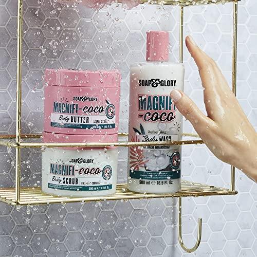 Soap & Glory Soap & Glory Magnifi-Coco Clean-A-Colada Coconut Hydrating Shower Gel - Moisturizing Body Wash for Dehydrated Skin - Formulated with Green Tea Extract & Coconut Fruit (500ml)