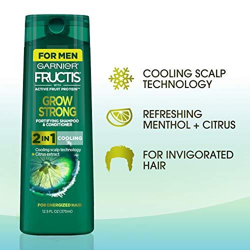 Garnier Garnier Hair Care Fructis Grow Strong Cooling 2-in-1 Shampoo & Conditioner for Men, 12.5 Fl Oz