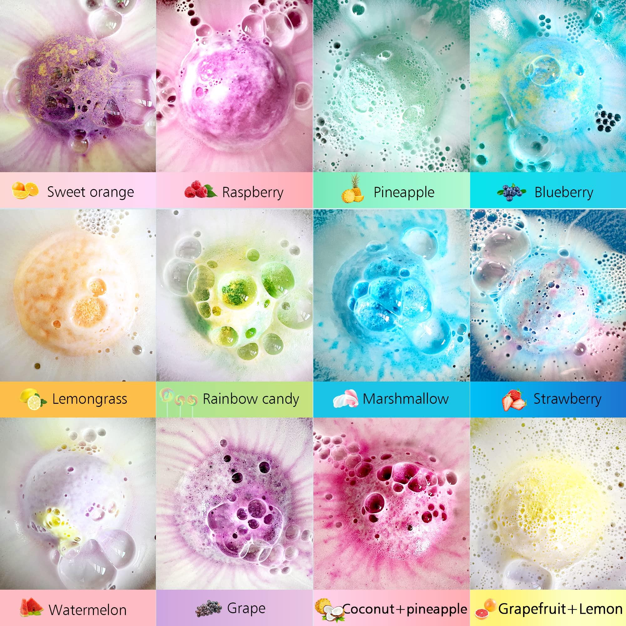 APETHS Bath Bombs for Kids with Surprise Toys Inside, Set of 12 XXL 3.5oz Large Bath Bomb Gift Set, Kids Safe Handmade Fizzy Balls Kit Organic Bubble Bath Bomb Great Gift for Birthday Day, Christmas