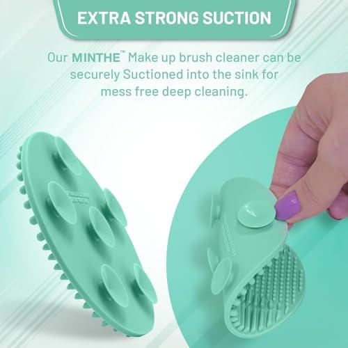 MINTHE MINTHE Makeup Brush Cleaner Mat | 2 Pack | Silicone Makeup Brush Cleaning Mat, Make Up Brush Cleaner Pad, Makeup Brush Mat Cleaner, Makeup Cleaner, Make Up Brushes Cleaning