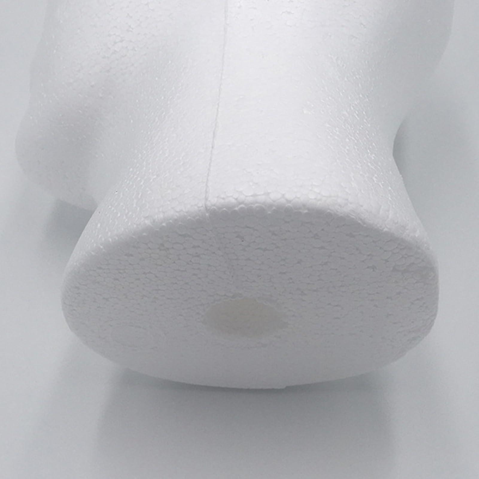 leasote leasote Male Styrofoam-Foam Mannequin Wig Head, Hairpieces Display Holder Hats Sunglasses Headphone Headwear Stand Cosmetics Model for Home Salon and Travel White One Size