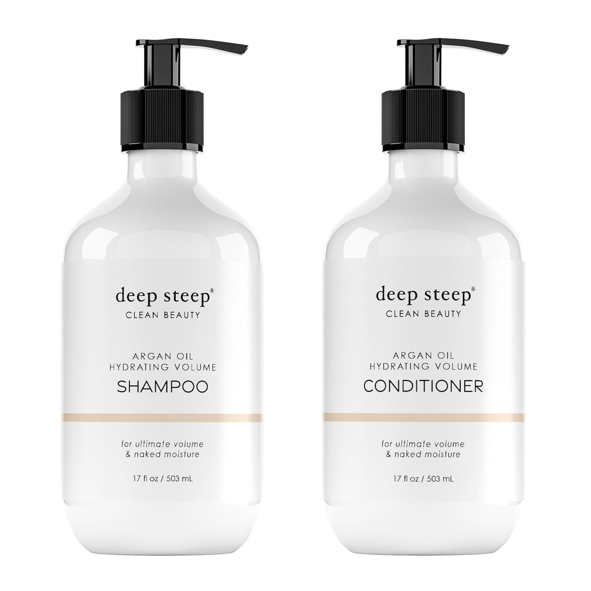 Deep Steep Deep Steep Shampoo & Conditioner, Premium Hair Care (Argan Oil- Hydrating Volume, 10 oz)