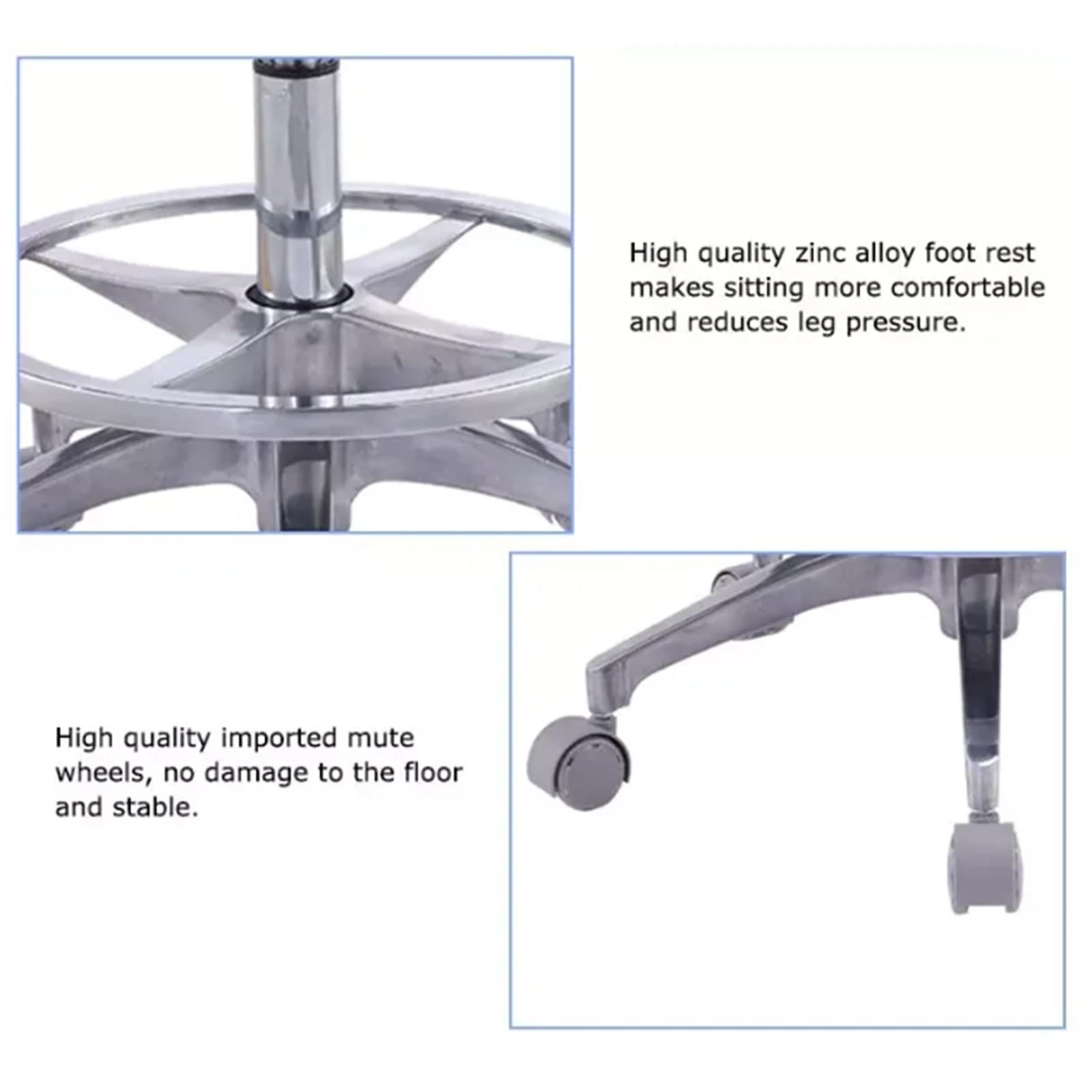 SFKLYU SFKLYU Saddle Chair Dental Stool Ergonomic Saddle Stool with Back Support Adjustable Stool Swivel Rolling Saddle Stool Salon Chair,C