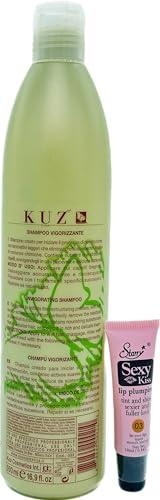 KUz KUz Shampoo Vigorizzante/Invigorating for Fragile and Dry hair 500ml/16.9 Fl Oz- Free Lip Starry Gloss 10 ml