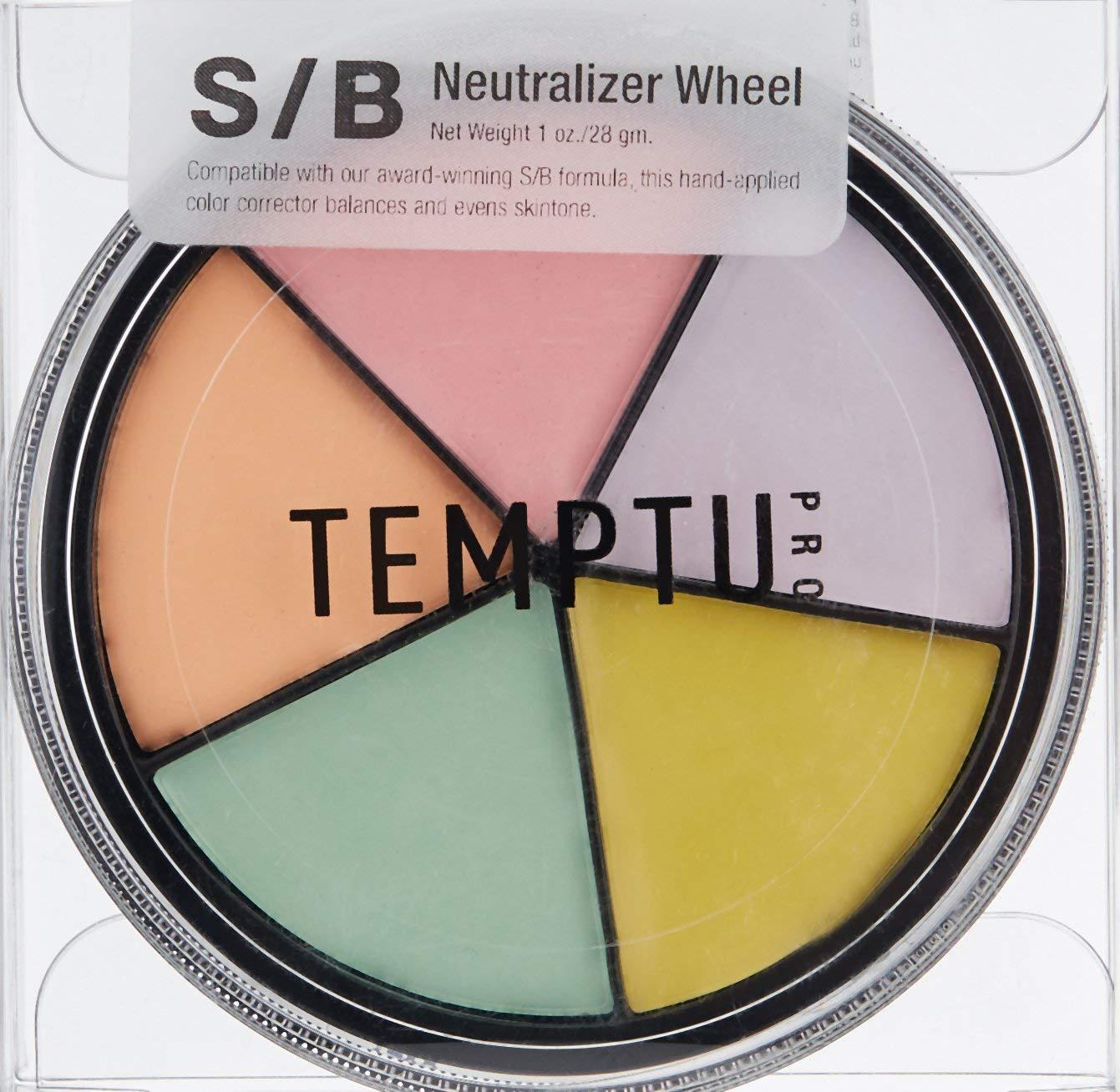 TEMPTU TEMPTU S/B Neutralizer & Concealer Wheel Set - Includes 2 Palettes: 5 Color-Correcting Shades & 5 Natural Skin Tones for Weightless Coverage Multi-use