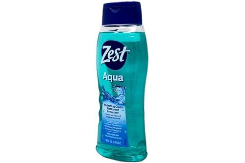 Zest Zest Body Wash Aqua with Vitamin-E Hydrating 18 Ounce (Pack of 3)