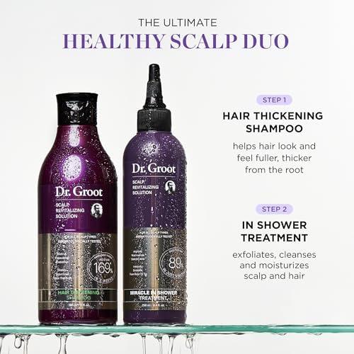 Dr. Groot Dr. Groot Hair Thickening Shampoo, Korean Hair Care with Biotin, Rosemary Oil to help Volumize Thinning, Damaged Hair, Hydrate Hair and Scalp, Biotin Shampoo,Scalp Revitalizing Solution