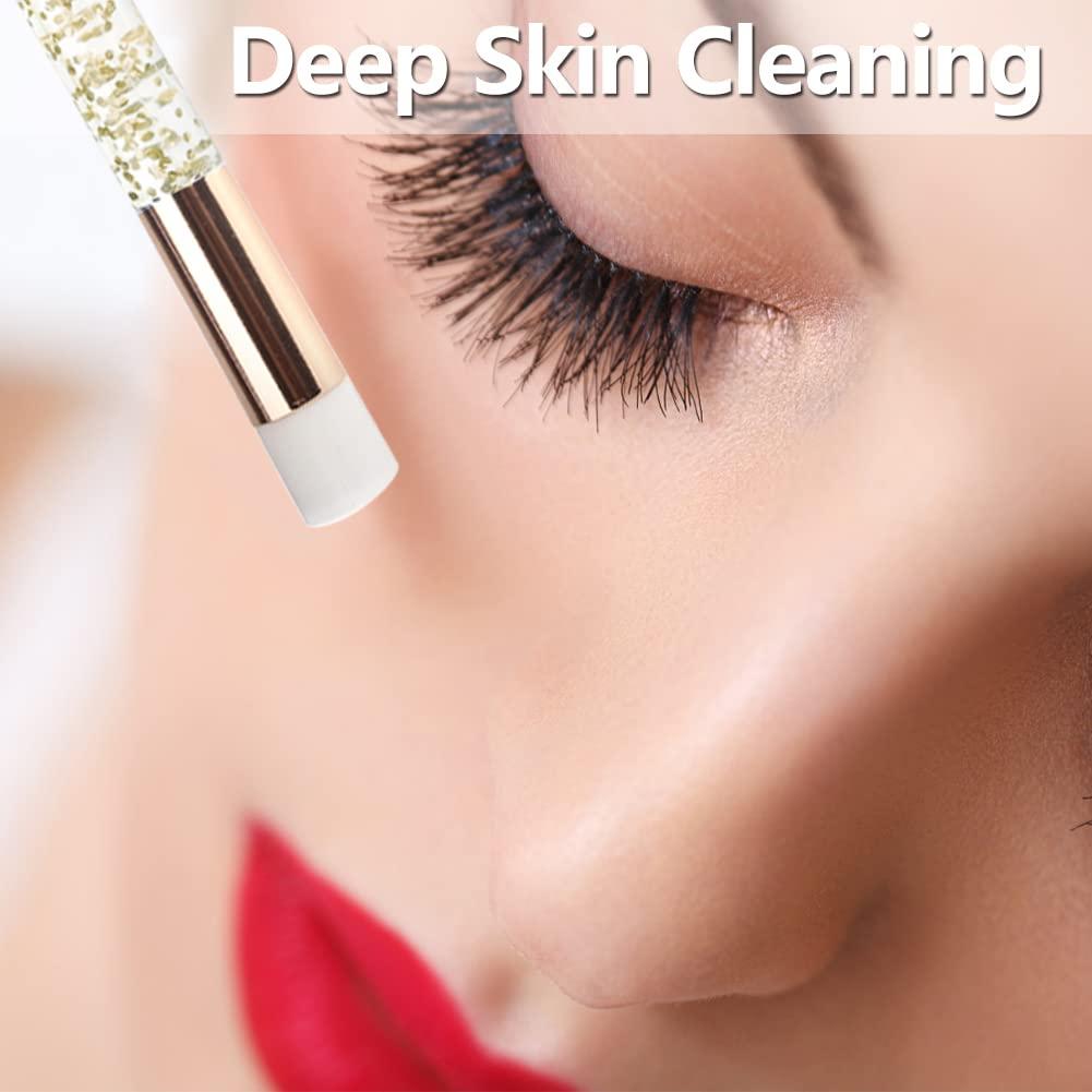 YESEEM YESEEM 30pcs Crystal Lash Shampoo Brushes, Gold Glitter Cleaning Brush Eyelash Extensions, Nose Pore Deep Cleaning Brush, Lash Brushes fo