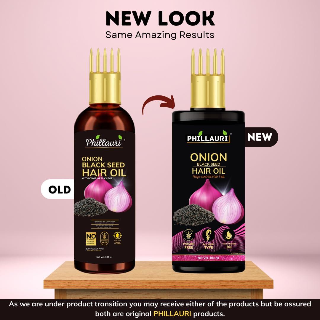 Phillauri Phillauri Black Seed Onion Hair Oil - WITH COMB APPLICATOR for Hair 100 ML
