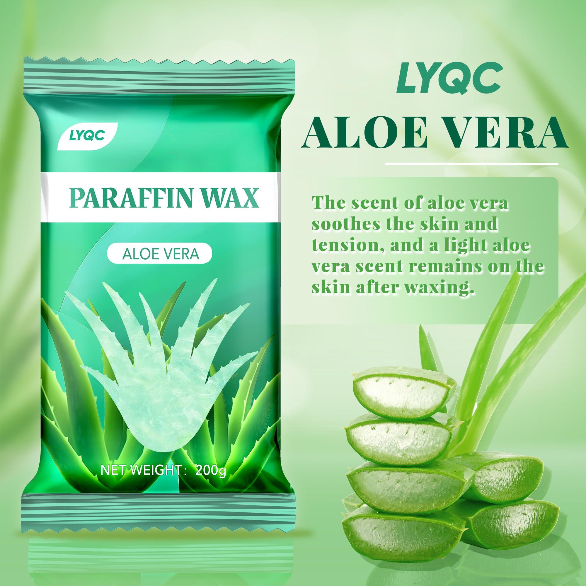 LYQC LYQC Paraffin Wax Refill, 10 packs of Paraffin Bath Wax for Hands and Feet for relief of stiff muscles and arthritic pain - deeply moisturises and protects the skin of the hands and feet (Aloe vera)