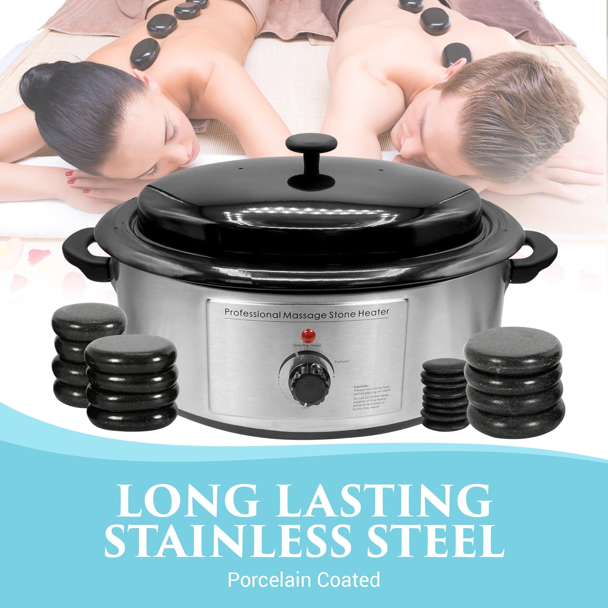 NRG NRG Professional Hot Stone Warmer for Massage Therapy, 6 Quart - Hot Stone Heater Hot Stones Warmer Massage Stone Heater Massage Stone Warmer Massage Accessories - Adjustable Temperature Control