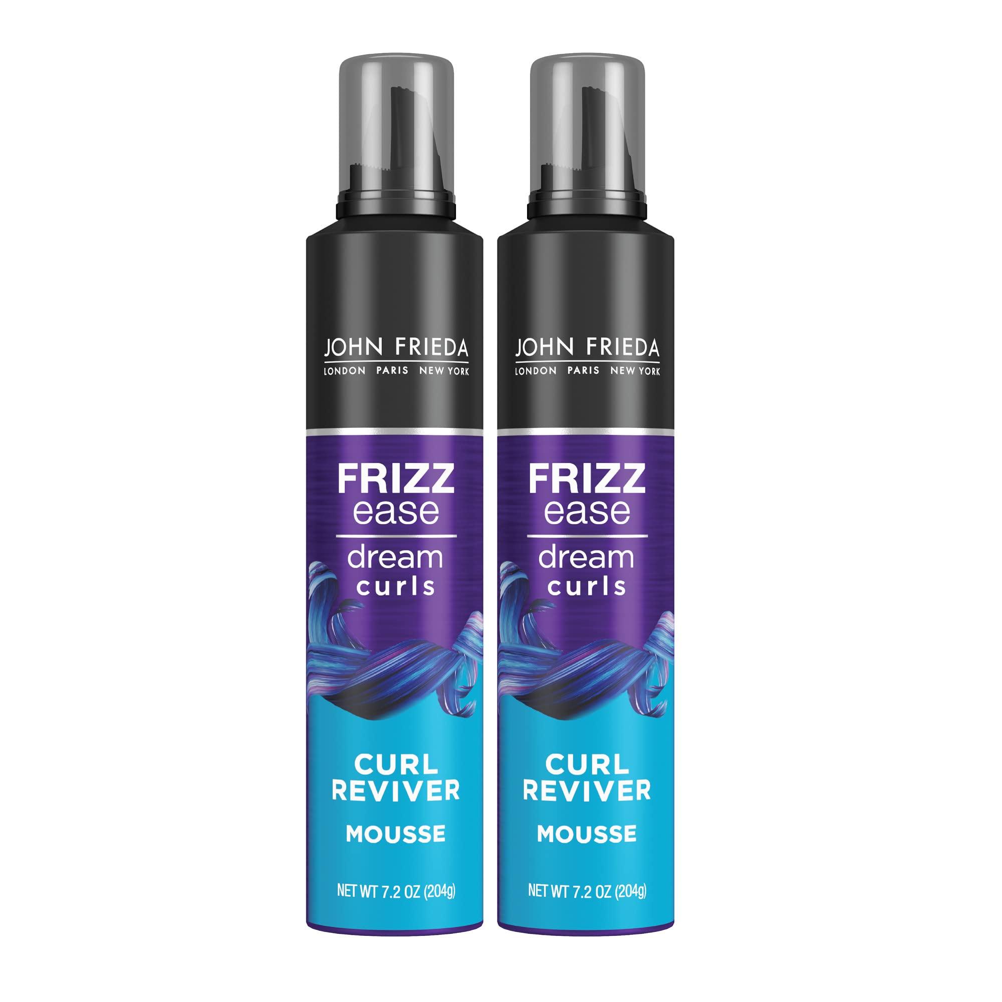 John Frieda John Frieda Frizz Ease Curly Hair Reviver Mousse for Enhanced Curls and Soft Flexible Hold, with Nourishing Hair Oil and Hair Serum for Frizz Control