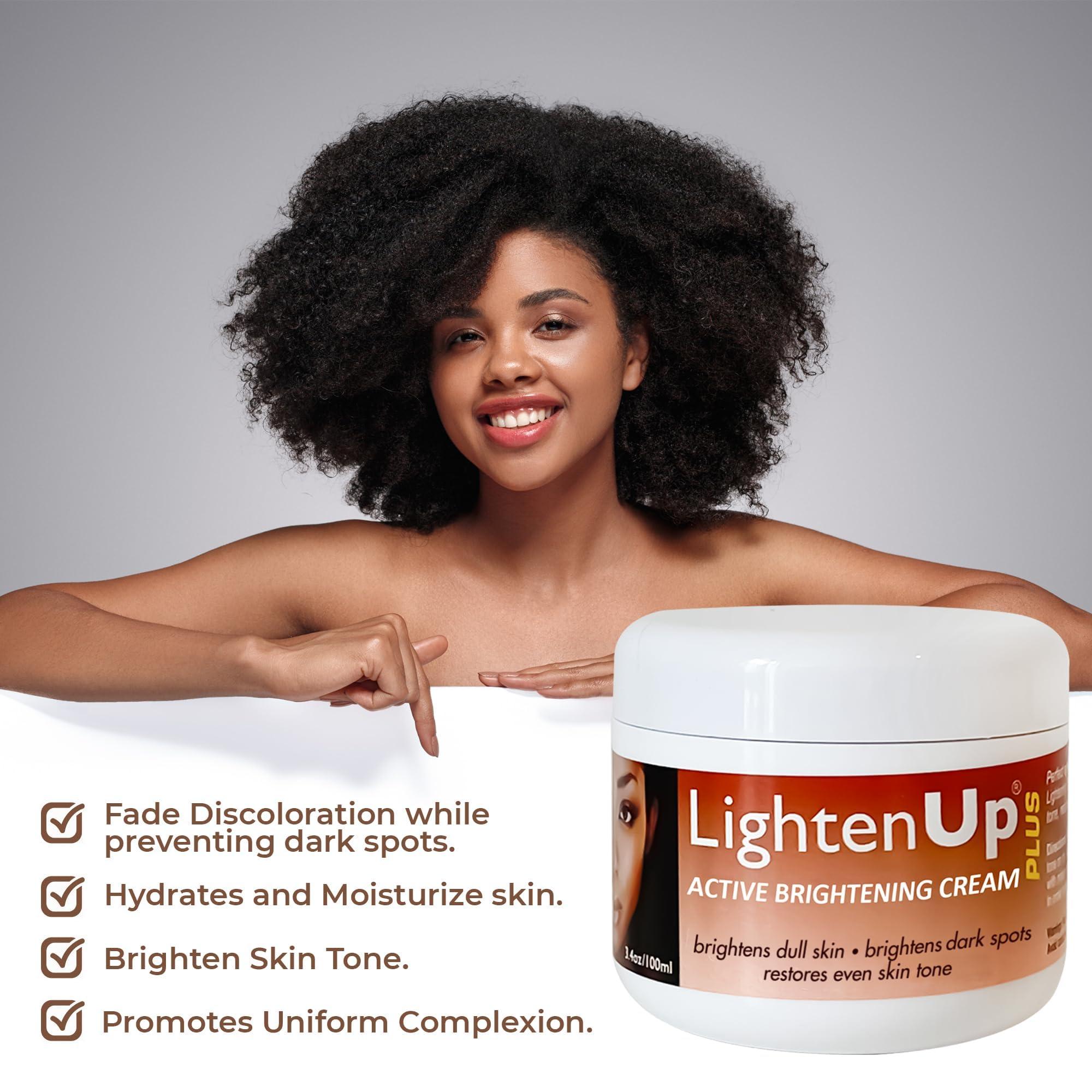 OMIC Lighten-Up LightenUp Plus Active Skin Brightening Cream - 3.4 Fl oz / 100 ml - Daily Moisturzing Cream, For Face and Body