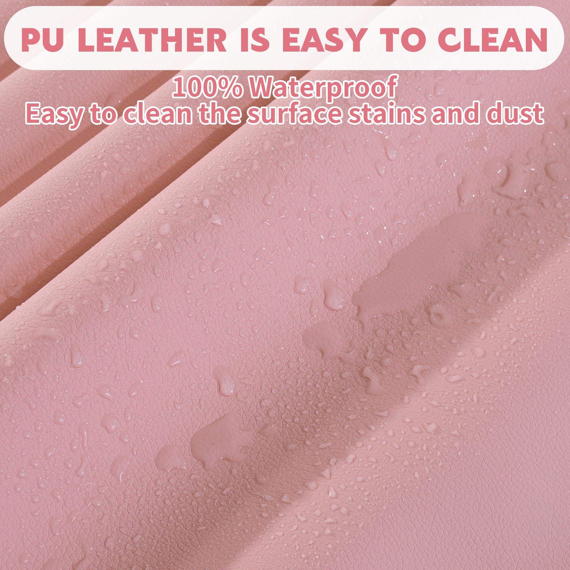 BALAPET BALAPET Lash Bed Sheets Non-Sticky Sugaring and Waxing Pad Wipeable and Waterproof PU Leather Massage Table Cover Suitable for Grafting Eyelash Beds Massage Tables,SPA,Beauty(Pink)