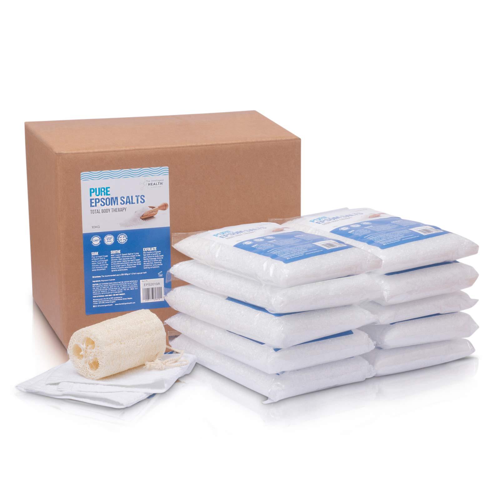 The Intelligent Health Pure Epsom Salts | Magnesium Sulphate Bath Salt (10 kg (Pack of 1))